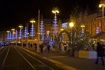 Ban Jelacic square in Zagreb advent evening view