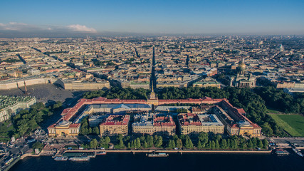 Aerial view of Admiralty in Saint-Petersburg