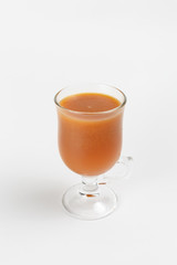 winter drink sea-buckthorn on a white background
