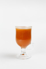 winter drink sea-buckthorn on a white background

