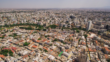 Aerial view of Nicosia, southern part