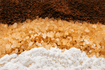 cane sugar, powdered sugar, cocoa powder zone