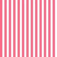 Wall murals Vertical stripes seamless pattern with pink and white vertical stripes