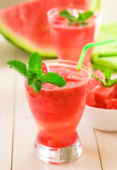 Watermelon drink in glass