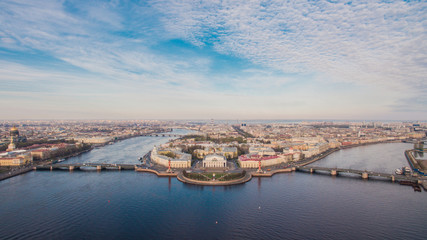 Aerial view of St. Petersburg, city center