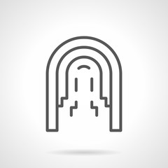 Architectural arcade simple line vector icon