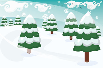 Winter Forest Vector