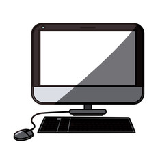 Computer icon. Device gadget technology and electronic theme. Isolated design. Vector illustration