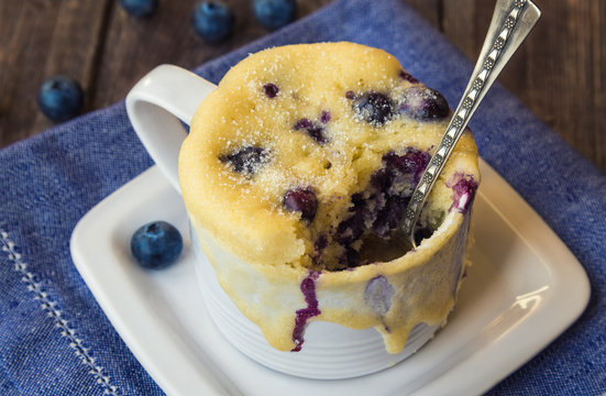 Homemade Blueberry Muffin Mug Cake