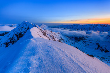 Moldoveanu Peak in winter