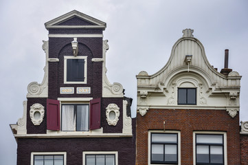 Fototapeta na wymiar Typical houses, Amsterdam, Holland