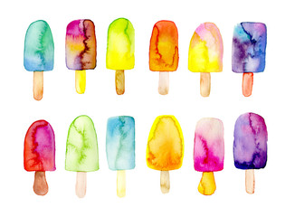 Watercolor Popsicles