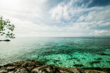 Tropical lagoon island