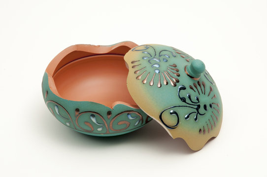 BOL DE CER&Aacute;MICA CON TAPADERA