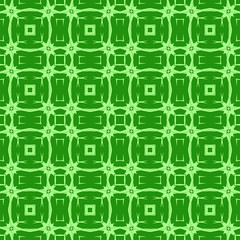 Green Ornamental Seamless Line Pattern. Endless Texture. Oriental Geometric Ornament