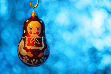 Close up of Christmas ball Matryoshka