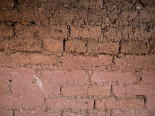 Texture of mud brick wall.