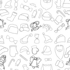 Obraz premium Christmas seamless vector pattern