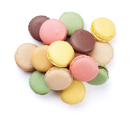 Colorful macaroons. Sweet macarons