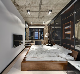 Loft style bedroom