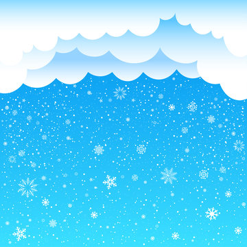 Cartoon Clouds Sky Snow