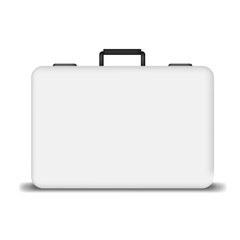 Business white briefcase. vector illustration