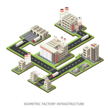 Factory Infrastructure Isometric
