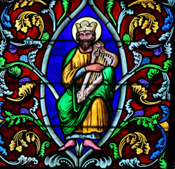 Obraz na płótnie Canvas Stained Glass - King David