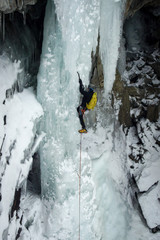 winter iceclimbing in Cogne