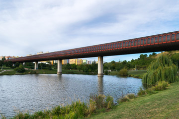 Sunny autumn day, Residential zone Hurka, Nove Butovice, Prague, Stodulky, Czech Republic, Central Europe