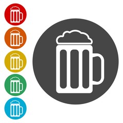 Glass of beer icon,Vector beer icon 