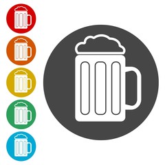 Glass of beer icon,Vector beer icon 