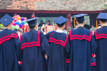 Graduation ceremony at the temple of literature in Hanoi, Vietna