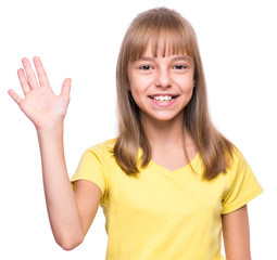 Emotional portrait of girl