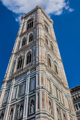Giotto Campanile (1334). Basilica Santa Maria del Fiore Florence