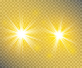 Obraz premium Glow light effect. Star burst with sparkles.Sun.