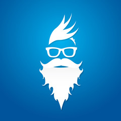 Christmas hipster greeting card