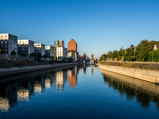 Obraz premium Ruhr River in Duisburg Meiderich