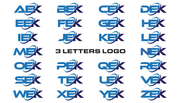 3 letters modern generic swoosh logo  AEK, BEK, CEK, DEK, EEK, FEK, GEK, HEK, IEK, JEK, KEK, LEK, MEK, NEK, OEK, PEK, QEK, REK, SEK, TEK, UEK, VEK, WEK, XEK, YEK, ZEK