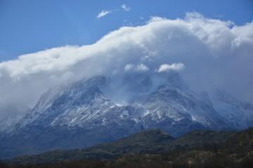 Amazing landscape of Glaciers and Mountains in Patagonia Chile