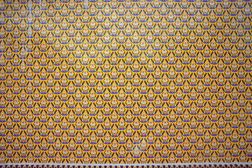Thai art pattern decoration in temple.