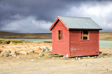 Fototapeta na wymiar Coloured small House in Iceland 