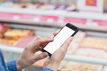 Hands using a smartphone 