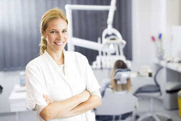 Female dentist