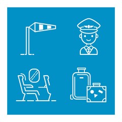 Aviation icons vector set.
