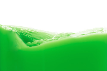 Kiwi fruit juice splash isolated on white background