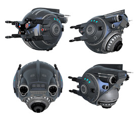 3d Created and Rendered Fantasy Drone © diversepixel