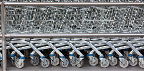 supermarket shopping cart trolleys