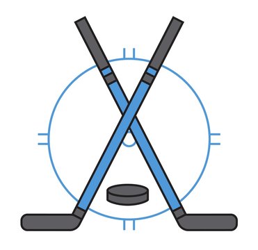 Sport team hockey badge vector.