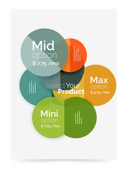 Business layout - select your product with sample options